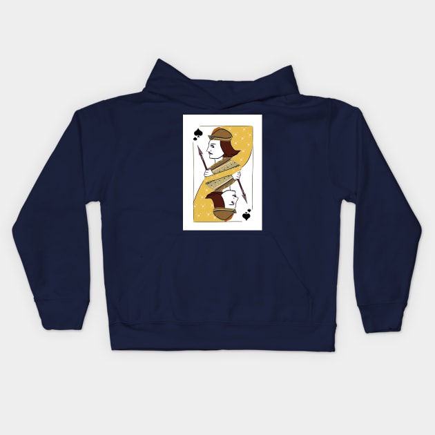 Jack of spades Kids Hoodie by Demonic cute cat